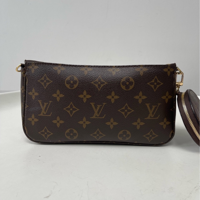 98新 LV/路易威登 CS7082綠肩帶老花五合-2