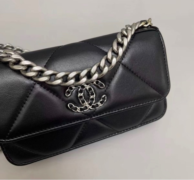✨全網最平！Chanel 19 Bag WOC 迷你 黑銀 芯片款 97新-1