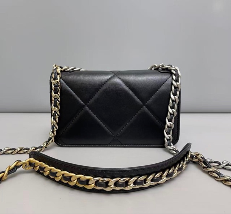 ✨全網最平！Chanel 19 Bag WOC 迷你 黑銀 芯片款 97新-2