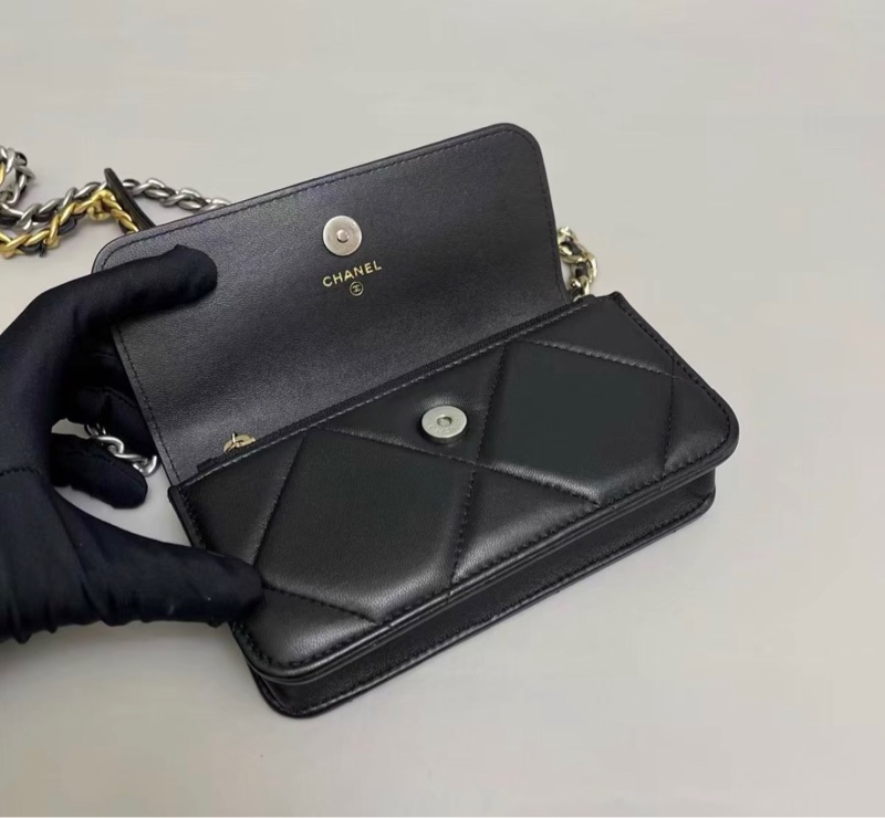 ✨全網最平！Chanel 19 Bag WOC 迷你 黑銀 芯片款 97新-3