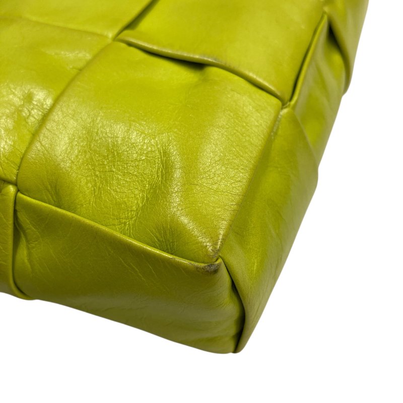 BOTTEGA VENETA 編織包 斜背包 螢光黃-7