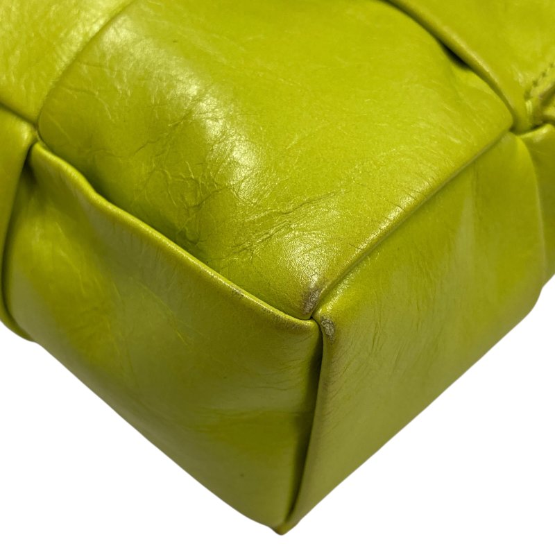 BOTTEGA VENETA 編織包 斜背包 螢光黃-9