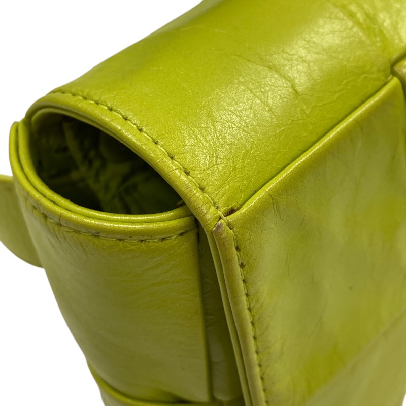 BOTTEGA VENETA 編織包 斜背包 螢光黃-10