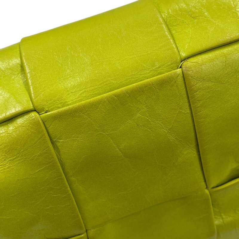 BOTTEGA VENETA 編織包 斜背包 螢光黃-11