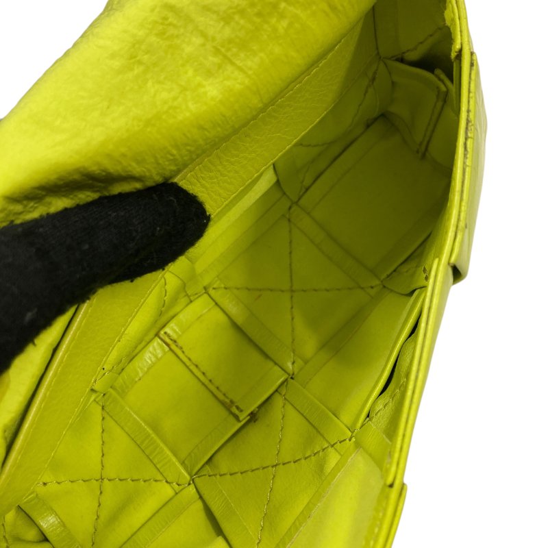 BOTTEGA VENETA 編織包 斜背包 螢光黃-13