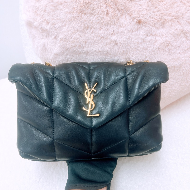 YSL puffer / loulou 黑金鏈條包-1