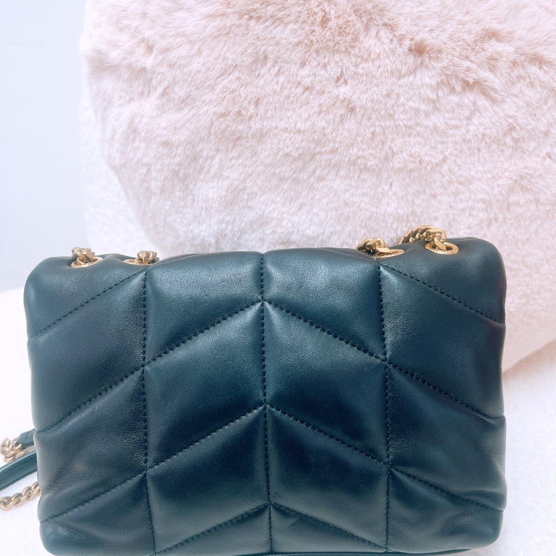 YSL puffer / loulou 黑金鏈條包-6