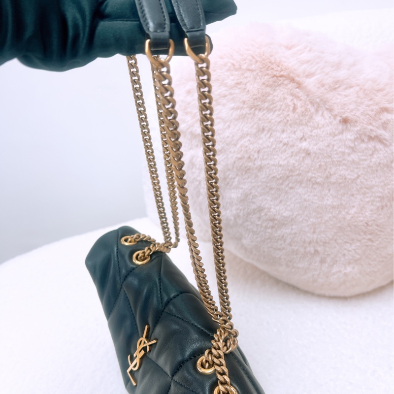 YSL puffer / loulou 黑金鏈條包-9