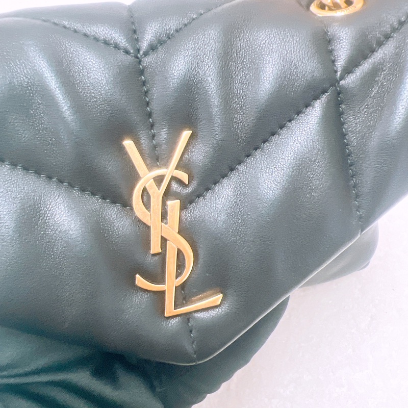 YSL puffer / loulou 黑金鏈條包-10