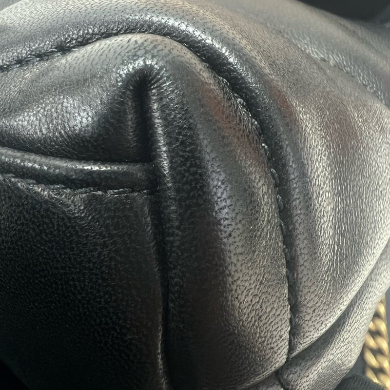 YSL puffer / loulou 黑金鏈條包-13