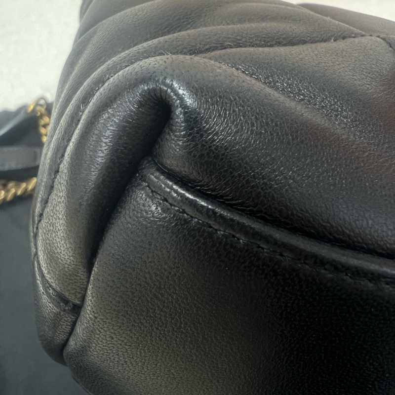 YSL puffer / loulou 黑金鏈條包-16