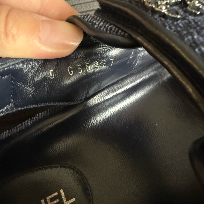 Chanel 牛仔絨布款 涼鞋-9