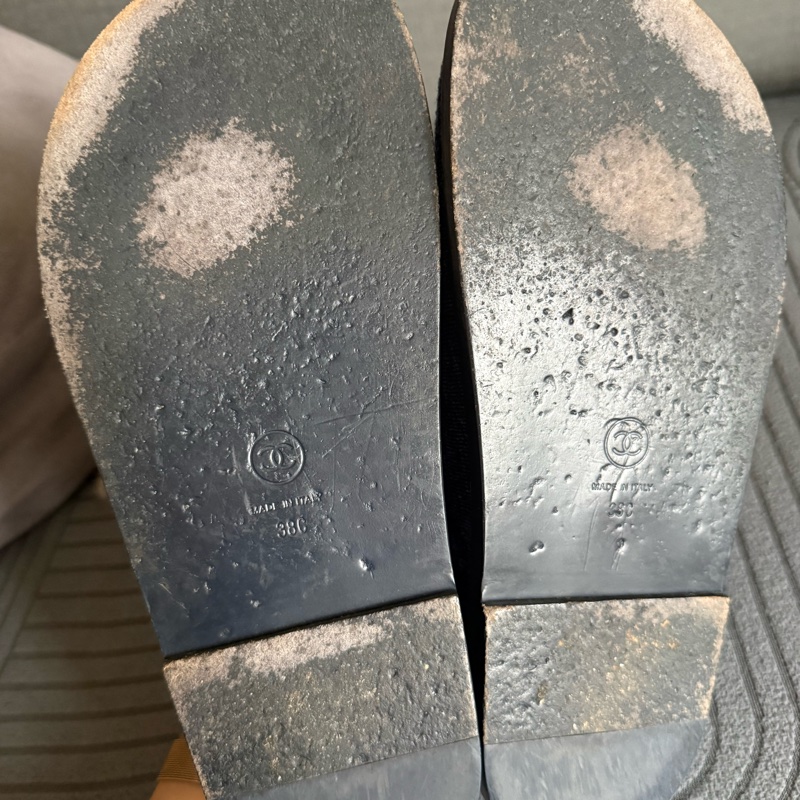 Chanel 牛仔絨布款 涼鞋-10