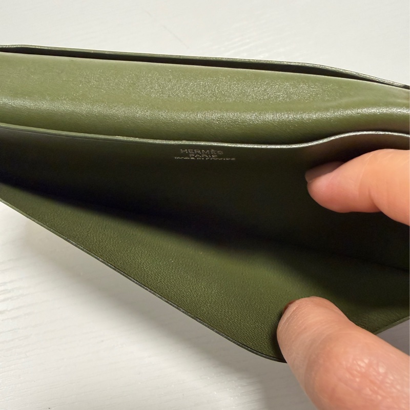 HERMES長夾 愛馬仕 墨綠色-17