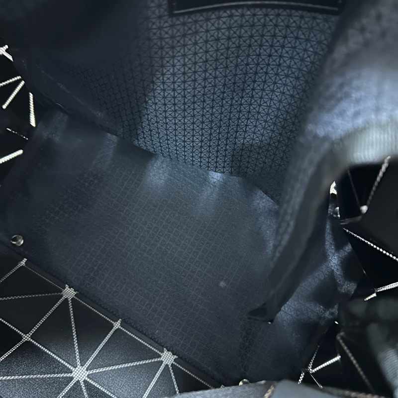 BAO BAO ISSEY MIYAKE三宅一生 肩背包手提包 藕粉色 皮質三角格10x6手提/肩背包-15