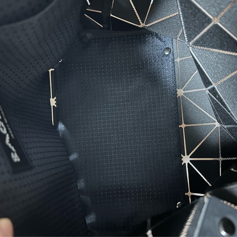 BAO BAO ISSEY MIYAKE三宅一生 肩背包手提包 藕粉色 皮質三角格10x6手提/肩背包-16