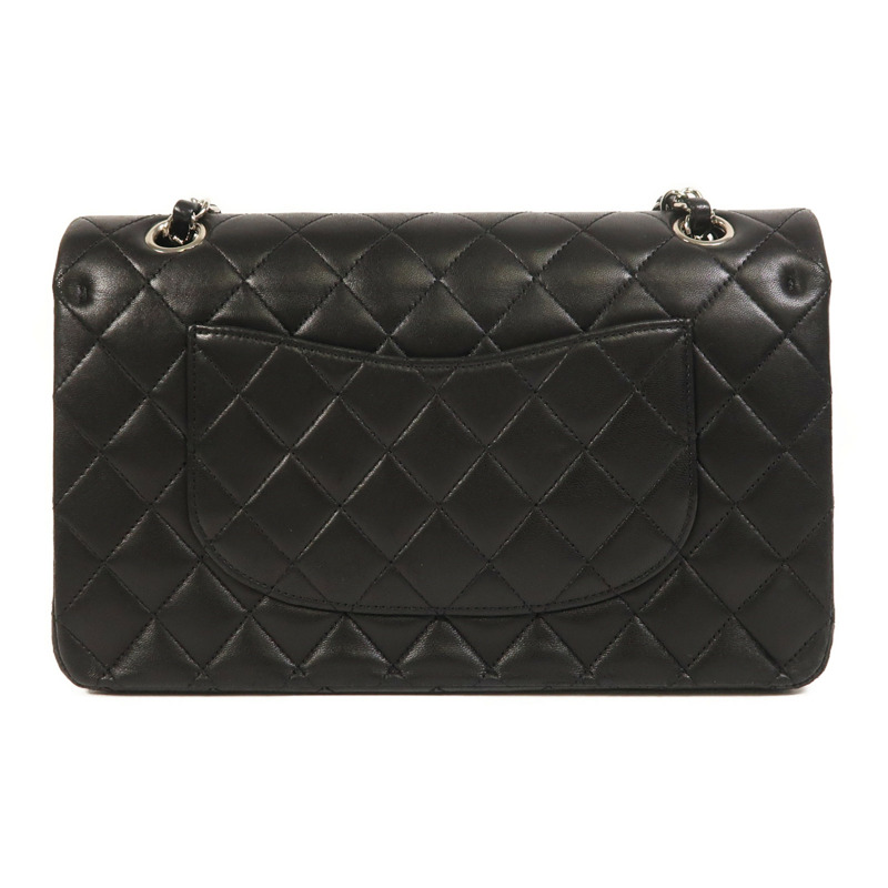 CHANEL 羊皮皮革Classic 25銀扣鏈帶肩背袋-1