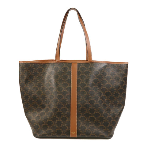 CELINE 塗層帆布Triomphe Tote Bag金扣肩背袋