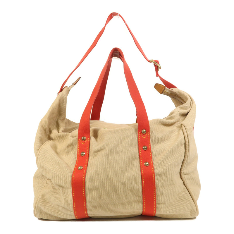 LOUIS VUITTON 帆布Antigua Sac Weekend金扣手挽肩背兩用袋-1
