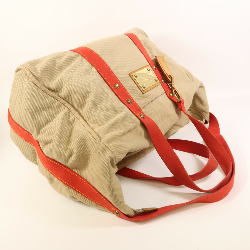 LOUIS VUITTON 帆布Antigua Sac Weekend金扣手挽肩背兩用袋-8