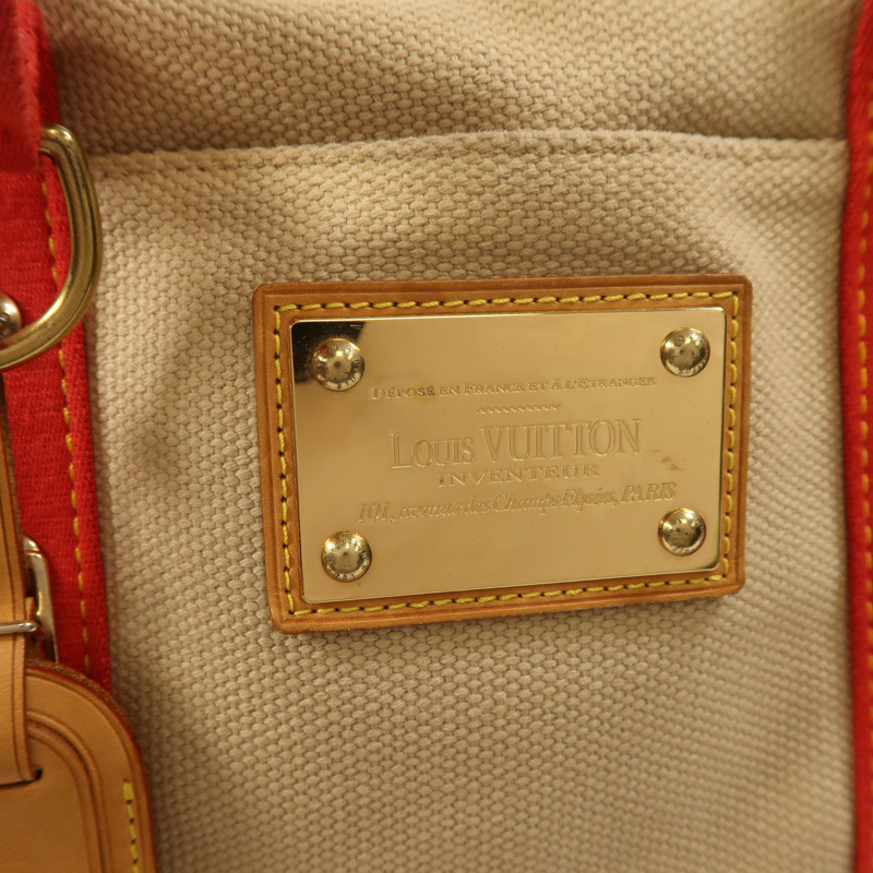 LOUIS VUITTON 帆布Antigua Sac Weekend金扣手挽肩背兩用袋-10