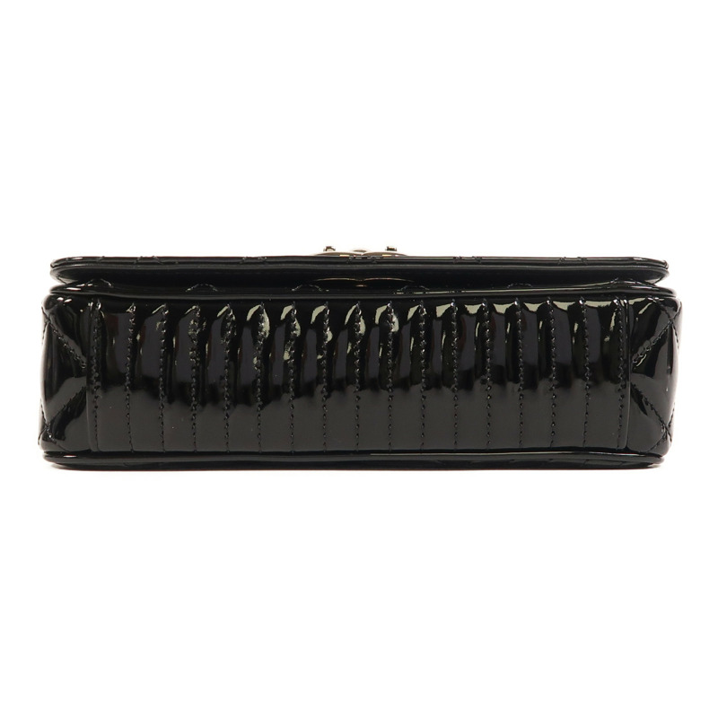 CHANEL 漆皮皮革Coco Boy Flap Bag銀扣鏈帶肩背袋-3