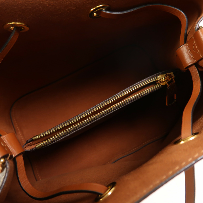 LOUIS VUITTON Monogram NeoNoe MM金扣肩背袋棕色-4