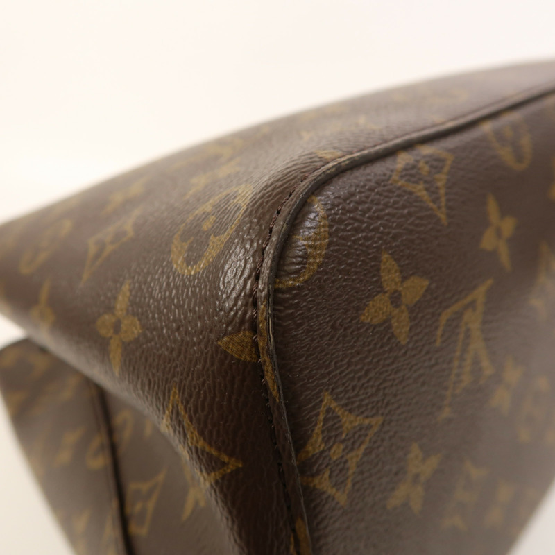 LOUIS VUITTON Monogram NeoNoe MM金扣肩背袋棕色-10