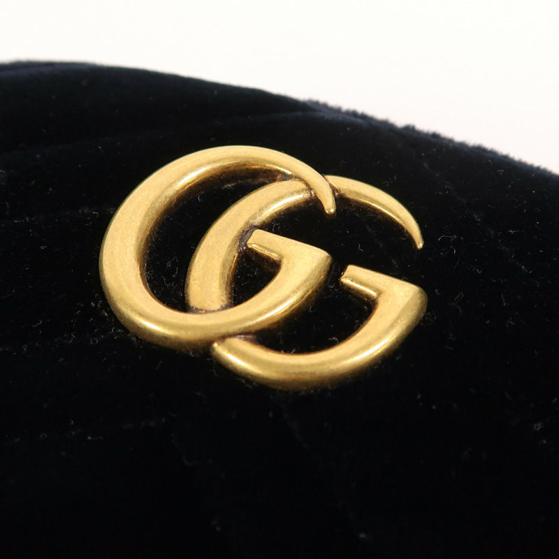 GUCCI 絨布GG Marmont Balt Bag金扣腰包-9