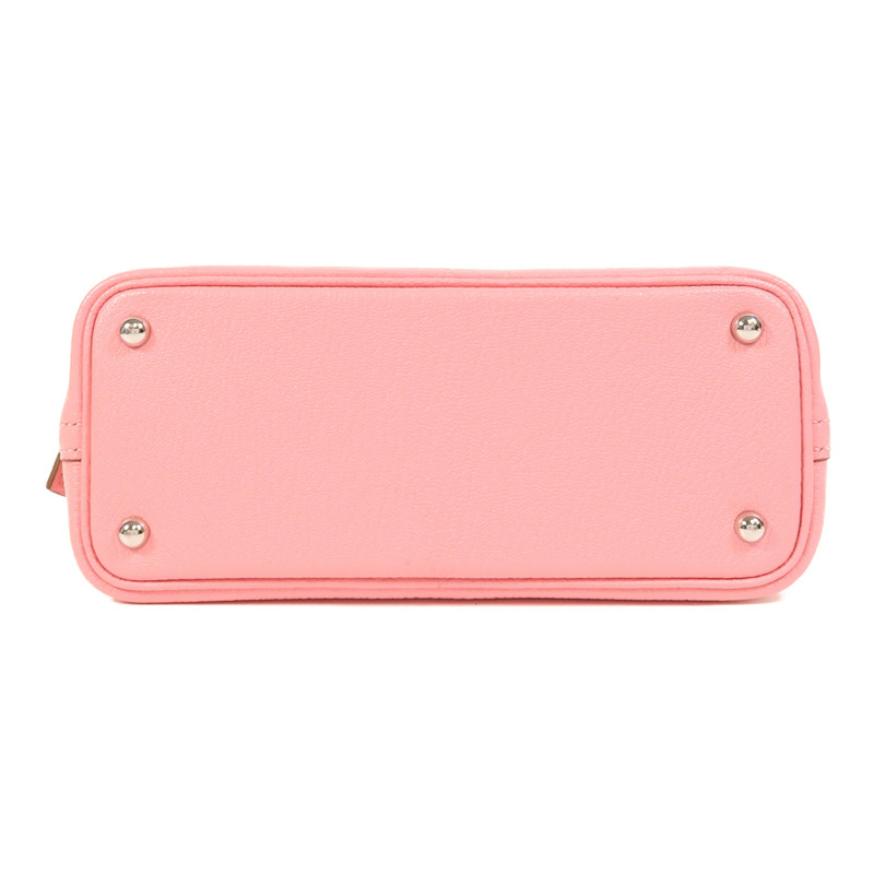 HERMES Chevre皮革Mini Bolide銀扣手挽肩背兩用袋-3