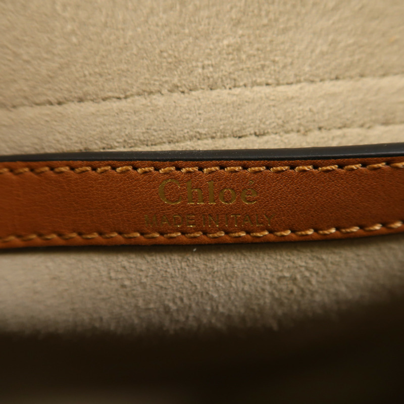 Chloe 牛皮皮革Hudson金扣肩背袋-5
