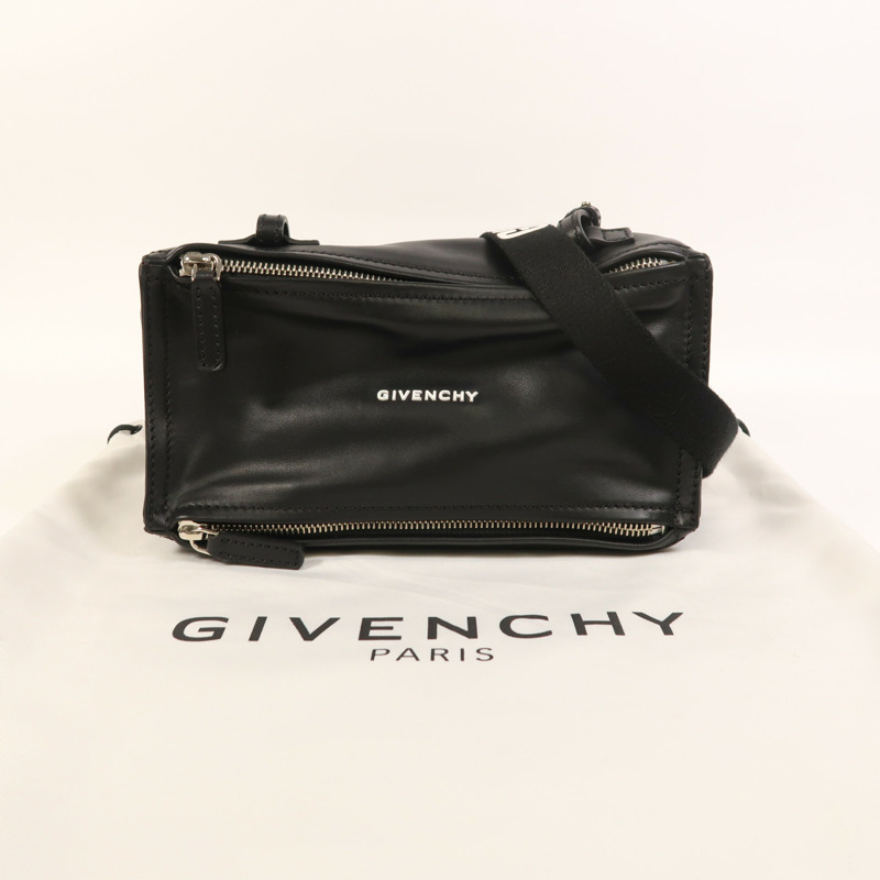 GIVENCHY 牛皮皮革Mini Pandora銀扣肩背袋-8