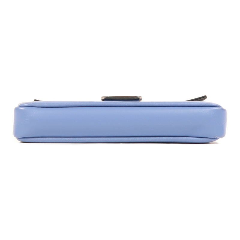 FENDI 牛皮皮革Micro Baguette銀扣手挽肩背兩用袋-3