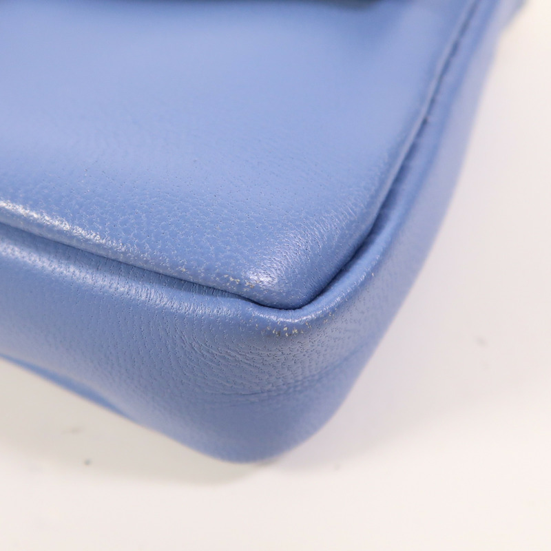 FENDI 牛皮皮革Micro Baguette銀扣手挽肩背兩用袋-11