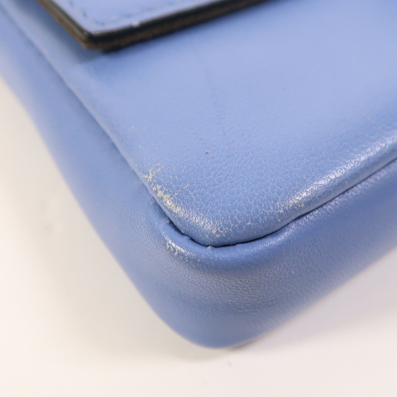 FENDI 牛皮皮革Micro Baguette銀扣手挽肩背兩用袋-12