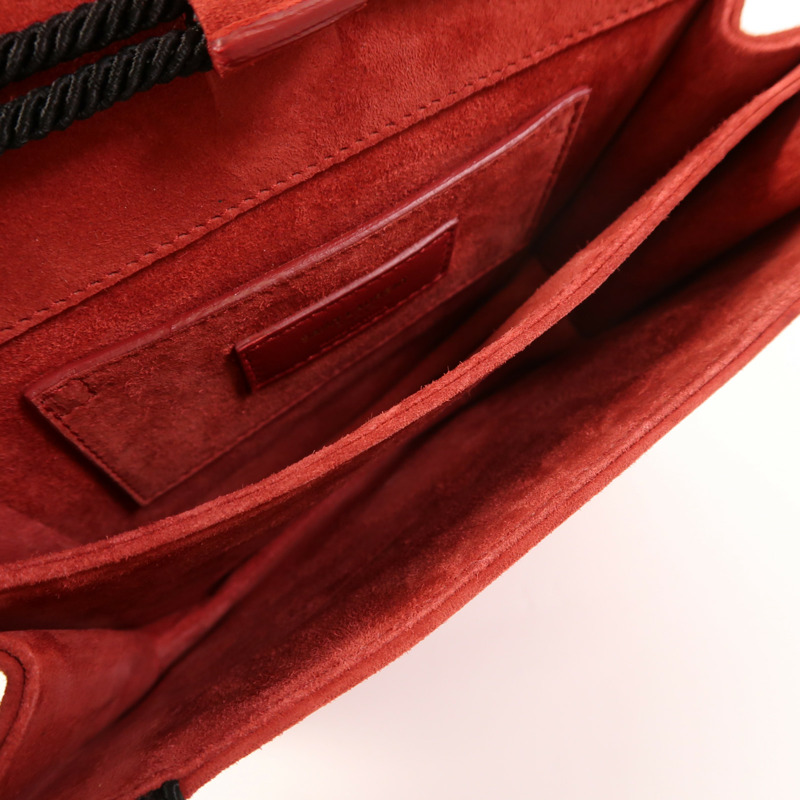 SAINT LAURENT 麂皮皮革Shoulder Bag金扣肩背袋-4