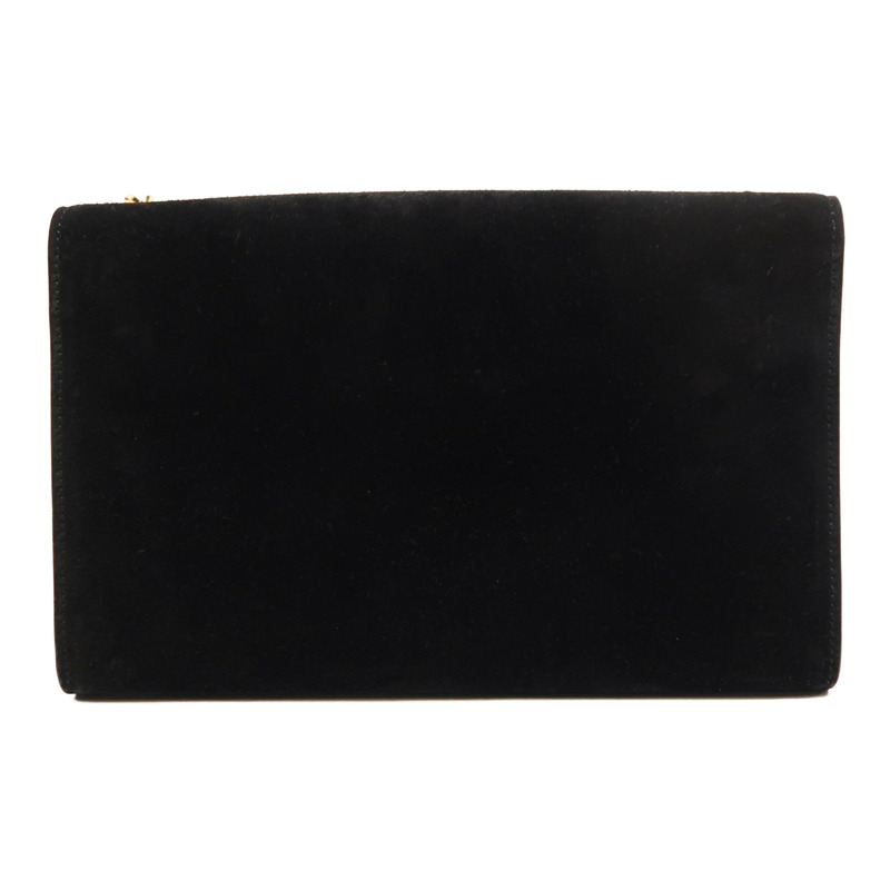 SAINT LAURENT 麂皮皮革Kate金扣鏈帶肩背袋-1