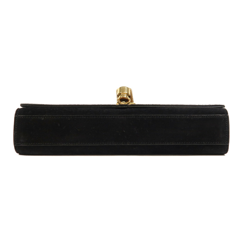 SAINT LAURENT 麂皮皮革Kate金扣鏈帶肩背袋-3