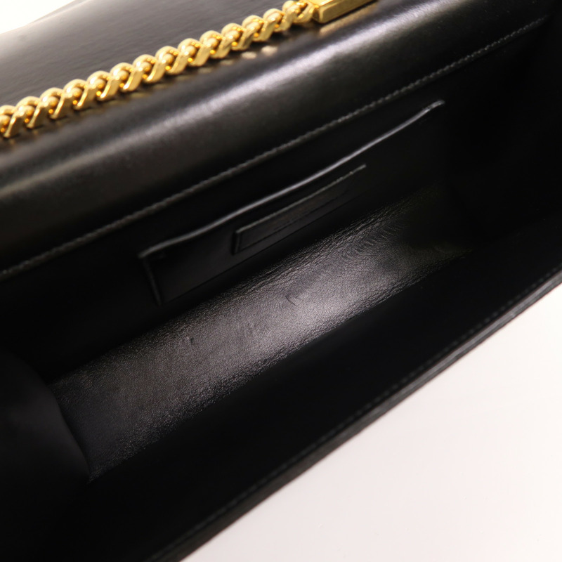 SAINT LAURENT 麂皮皮革Kate金扣鏈帶肩背袋-4