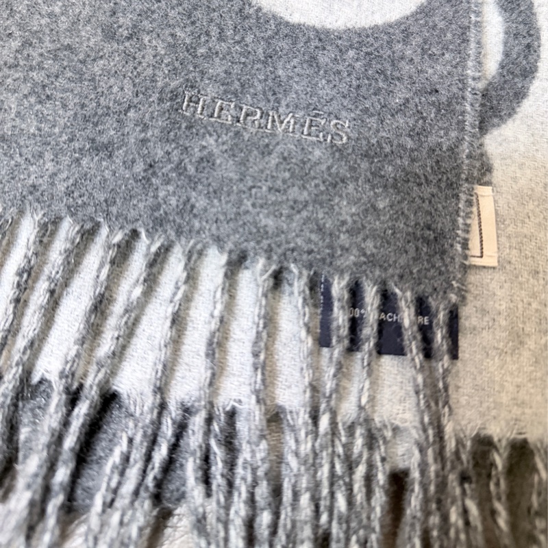 💗快閃優惠價12/24止💗 Hermes 馬銜圍巾 灰 🉑送禮狀態 全網最低-3