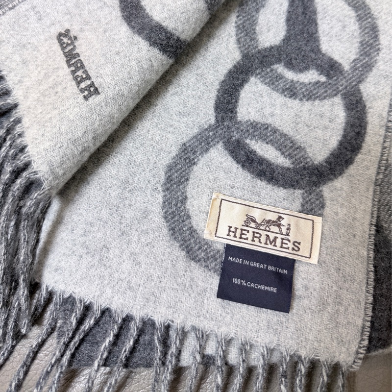 💗快閃優惠價12/24止💗 Hermes 馬銜圍巾 灰 🉑送禮狀態 全網最低-4