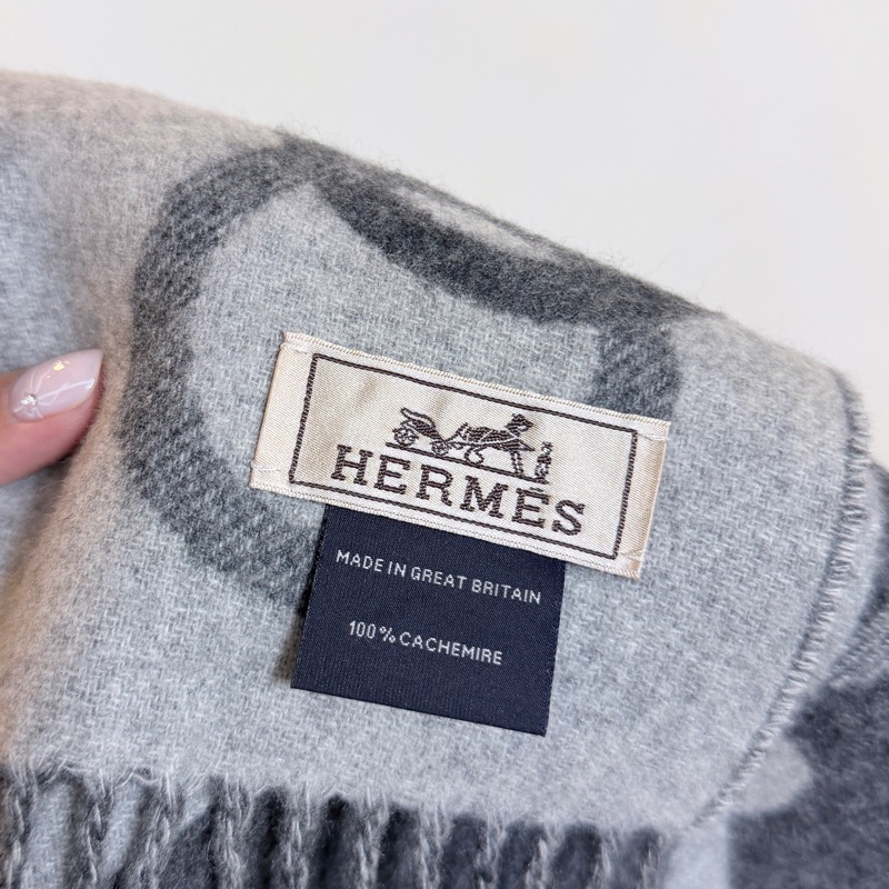 💗快閃優惠價12/24止💗 Hermes 馬銜圍巾 灰 🉑送禮狀態 全網最低-7
