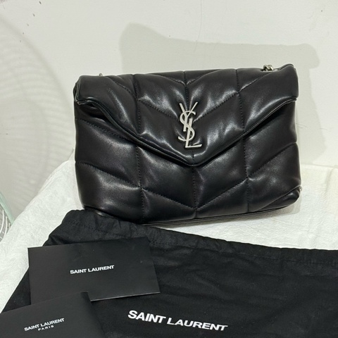 YSLmini puffer 黑銀