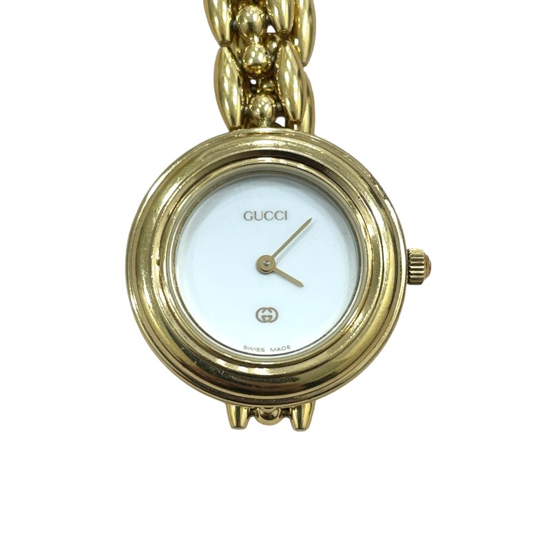 GUCCI 古馳 腕表 石英錶 錶框替換 金色-1