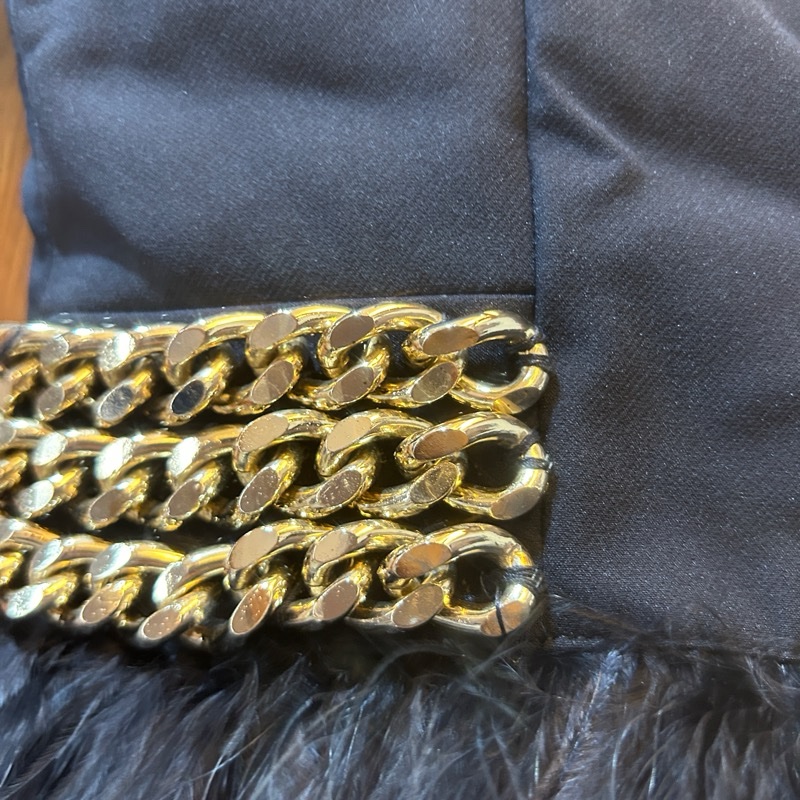 Elisabetta Franchi 深藍色洋裝 飄逸 尾牙喜宴適穿-10