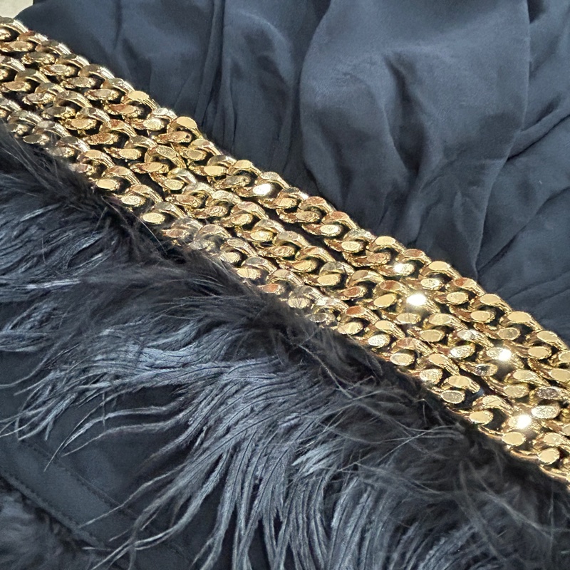 Elisabetta Franchi 深藍色洋裝 飄逸 尾牙喜宴適穿-25