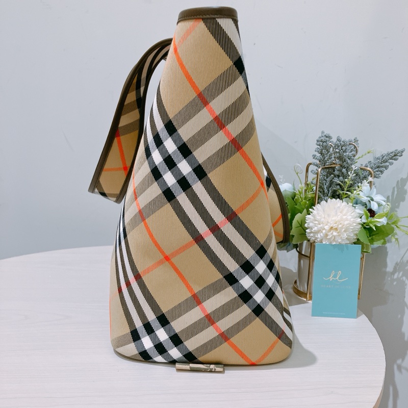 TK1907 BURBERRY 博柏利經典皇室御用格仔花紋中號單肩包包CLASSIC CHECK TOTE BAG MEDIUM CANVAS-2