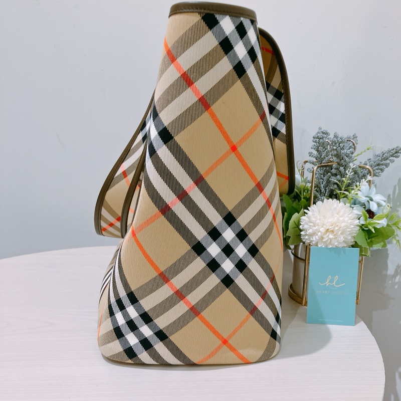 TK1907 BURBERRY 博柏利經典皇室御用格仔花紋中號單肩包包CLASSIC CHECK TOTE BAG MEDIUM CANVAS-3