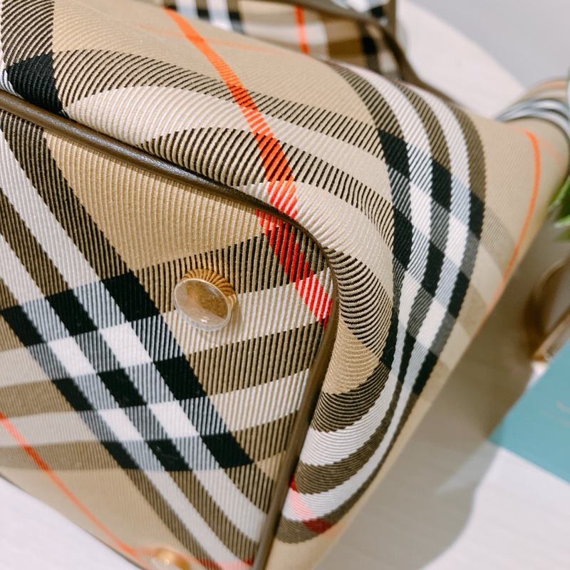TK1907 BURBERRY 博柏利經典皇室御用格仔花紋中號單肩包包CLASSIC CHECK TOTE BAG MEDIUM CANVAS-7