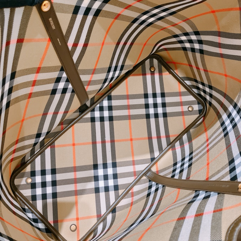 TK1907 BURBERRY 博柏利經典皇室御用格仔花紋中號單肩包包CLASSIC CHECK TOTE BAG MEDIUM CANVAS-18